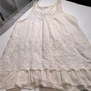 Lili Rose Vintage Eyelet Lace Tank Top Size Medium